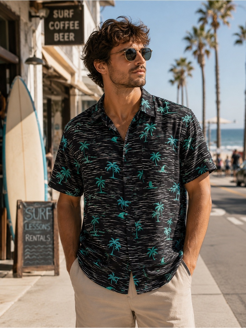Joe Merlin Tropical Island button down.